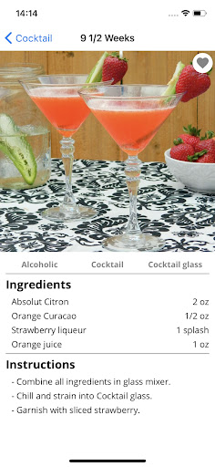Android application Cocktail 101 screenshort