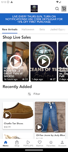Screenshot of Oceans of Time Boutique LLC