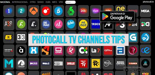 Photocall TV Channels Tips