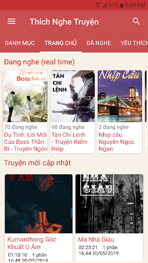 Android application Thích Nghe Truyện screenshort