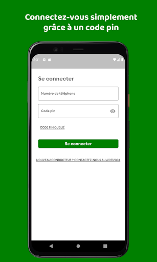 Android application Taski Conducteur screenshort