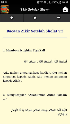 Zikir Setelah Sholat