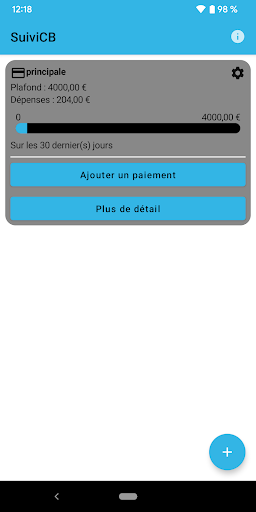 Android application SuiviCB screenshort