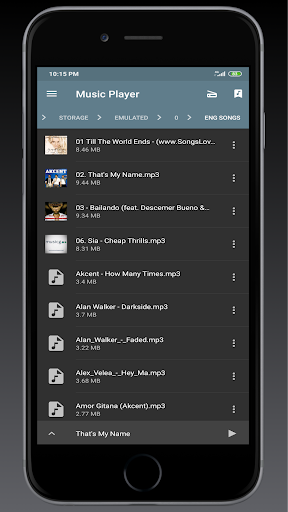Android application Music Player & Audio Player screenshort