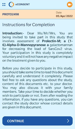 Clinion eConsent Screen 3