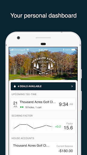 Android application Thousand Acres Golf Club screenshort