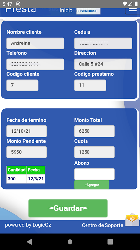 Prestapp Screen 3