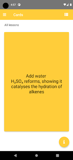 A-Level Chemistry Flash Cards Screen 2