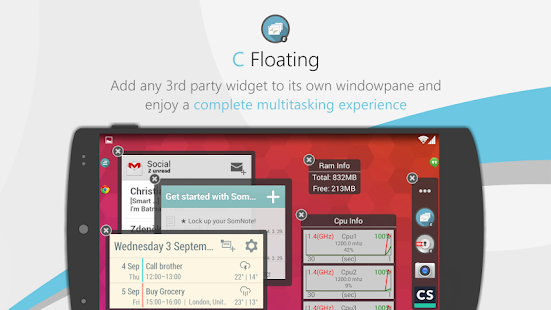 C Floating Screenshot