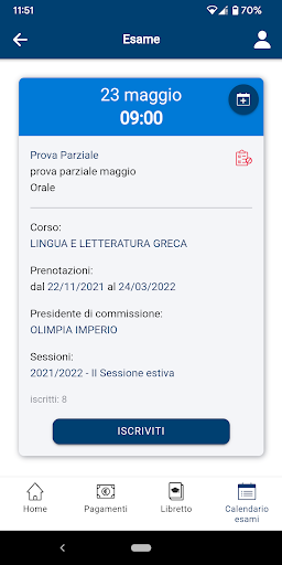 MyUniba Screen 2