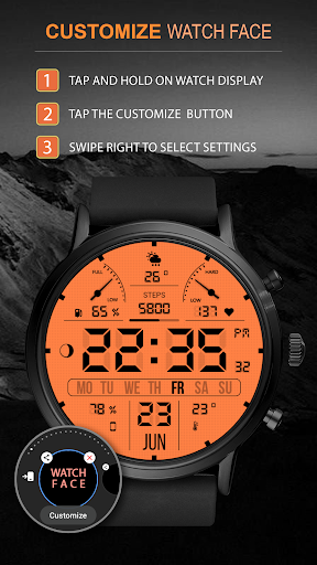 WFP 105 Retro watch face screenshot 34