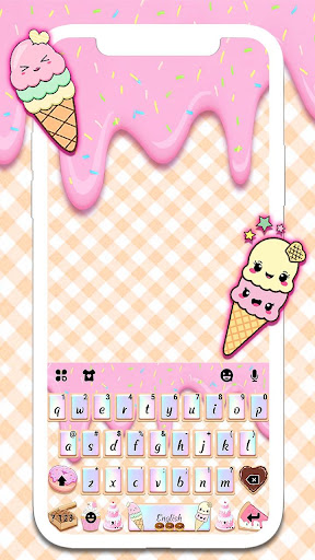 Android application Donut Pink Drip Theme screenshort