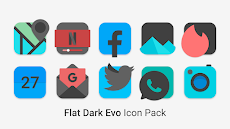 Flat Dark Evo - Icon Packのおすすめ画像1