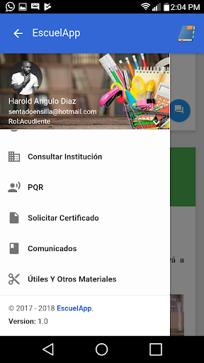 EscuelApp Screen 2