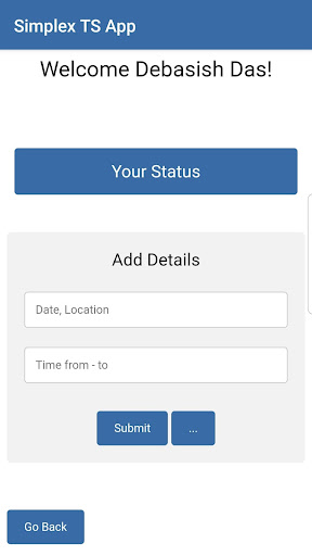 Simplex Time Sheet App