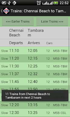 Chennai Local Train Timetableのおすすめ画像3