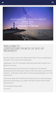 Lighthouse Church of God Screen 2