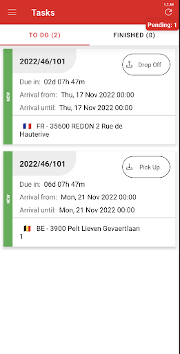 Android application Driver App screenshort