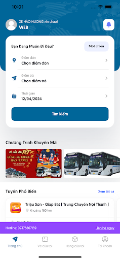 Android application XE HÀO HƯƠNG screenshort