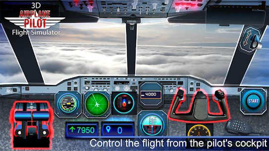 Airplane Pilot Cabin – Flight Simulator 3D For PC installation