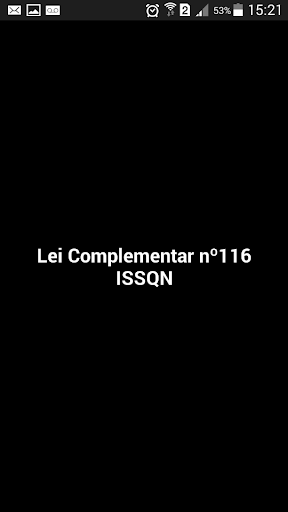 Android application ISS - Lei Complementar nº116 - screenshort