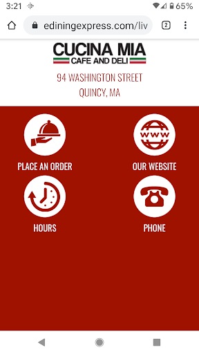 Android application Cucina Mia Cafe screenshort