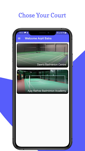Android application Reeno: Badminton Court Booking screenshort