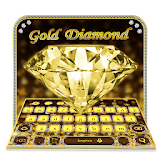 Gold glitter diamond keyboard icon