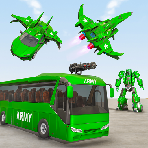 Army bus robot bil spil - robot spil