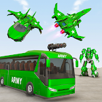 Cover Image of Tải xuống Xe buýt quân đội Robot trò chơi xe hơi 3d 4.4 APK