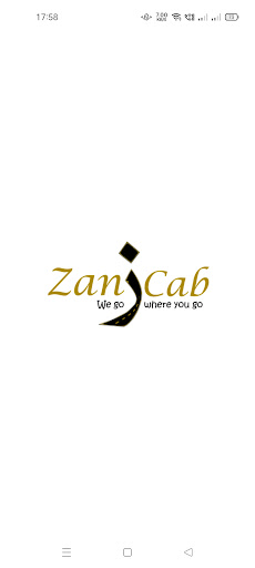 Android application Zanzicab Ride screenshort
