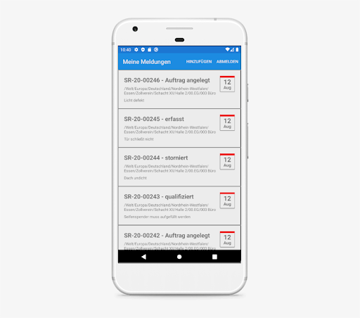 Planon essentialsFM HD Screen 2