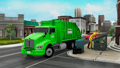 City Garbage Truck Sim Game 3dのおすすめ画像1