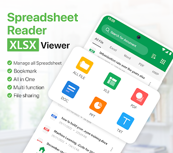 Spreadsheets office: XLS, XLSX