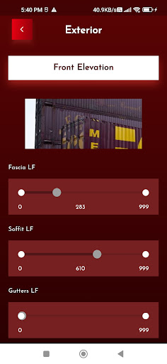 Tier One Estimating Screen 2