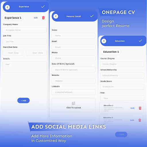 Onepage PDF CV Document