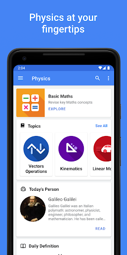 Android application Physics Pro - Notes & Formulas screenshort