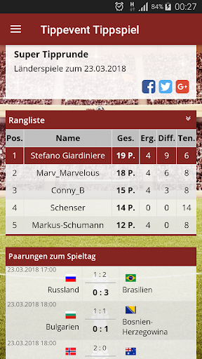 Tippevent - Tippspiel App