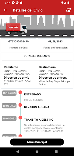 Expresito Carga Screen 2
