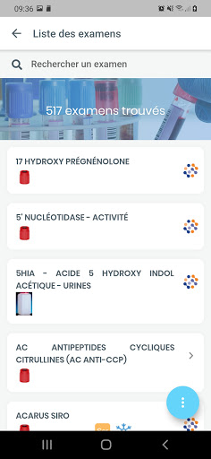 LBM SYLAB - Catalogue des exam Screen 3