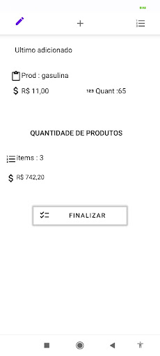 my shopping Screen 2