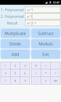 screenshot of Polynomial Calculator
