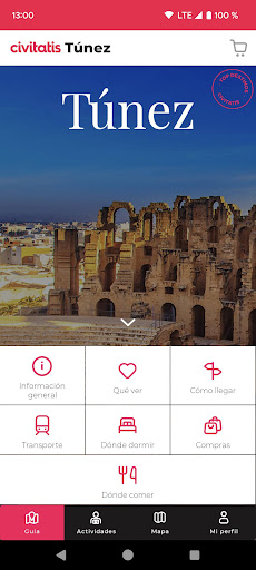 Android application Guía Túnez de Civitatis screenshort