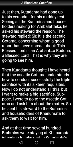 A Bloodless Sacrifice Sutta Screen 3