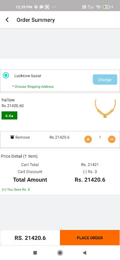 Android application Gahna Jewellers screenshort