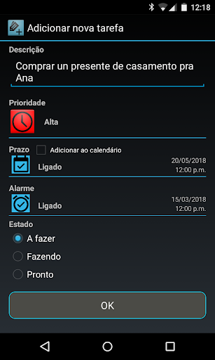 Tarefas e Eventos