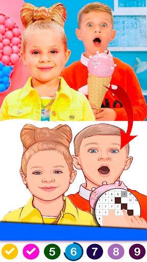Android application Diana and Roma Games Coloring screenshort
