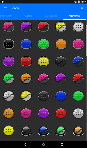 Flat Black and Green IconPack