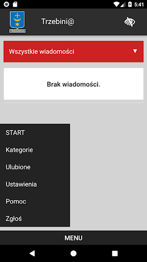 Android application Trzebini@ screenshort