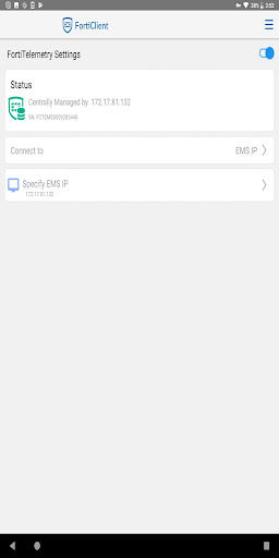 Screenshot of FortiClient
